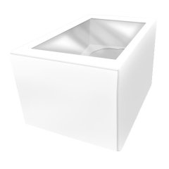 Коробка на 2 капкейка с окном белая 16х10х8 см КУ-055