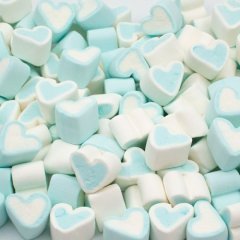 Маршмеллоу "Сердечки бело-голубые" 100 г 