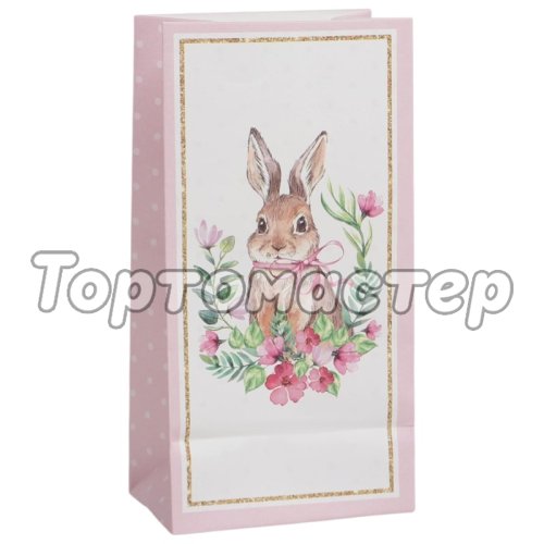 Пакет бумажный для сладостей "Кролик" 10х19,5х7 см 7355717