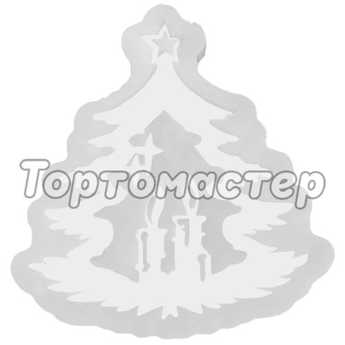 Форма силиконовая "Рождественская ёлка" 8 см 01786
