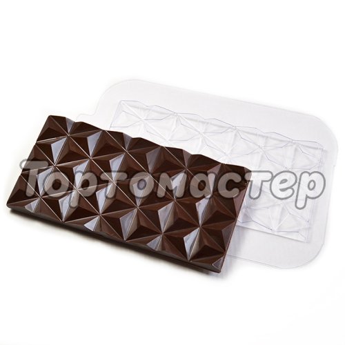 Форма пластиковая Плитка шоколада Пирамидки