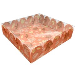 Коробка для сладостей двухсторонняя "Оранжевое настроение" 12х12х3 см 