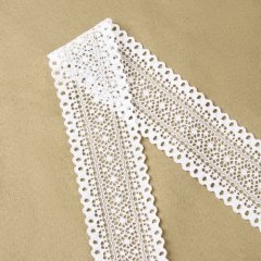 Лента для декора и упаковки Кружевная эластичная Белая 4 см 10 м 2795851