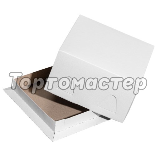 Коробка для торта белая 21х21х10 см ForG CHROM W 210*210*100 S