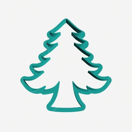 Вырубка пластиковая LUBIMOVA "Рождественская ёлочка №3" 9 см LC-00007389