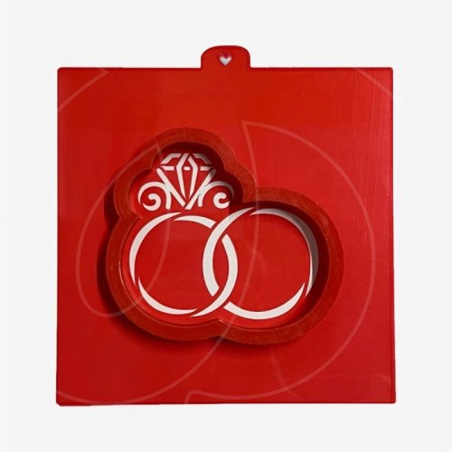 Вырубка пластиковая и трафарет LUBIMOVA "Свадебные кольца" LC-00007990	