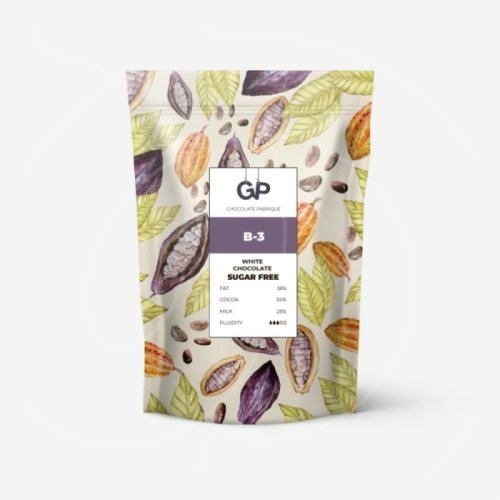 Шоколад белый без сахара GP "Б-3" 34% 500 г Б-3