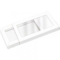 Коробка для шоколадной плитки Белый 19х11х1,8 см КУ-447