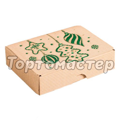 Коробка для сладостей Новогодние игрушки Крафт 21х15х5 см 4996063
