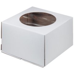 Коробка для торта с окном Белая 50х50х50 см 020650