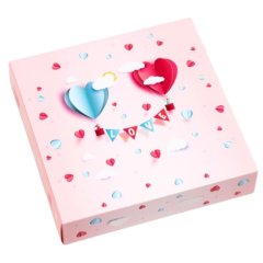 Коробка на 16 конфет с окошком "Любовь" 17,7х17,7х3,8 см 5 шт