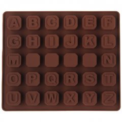 Форма силиконовая для шоколада "Английский алфавит" 30 шт 1057115