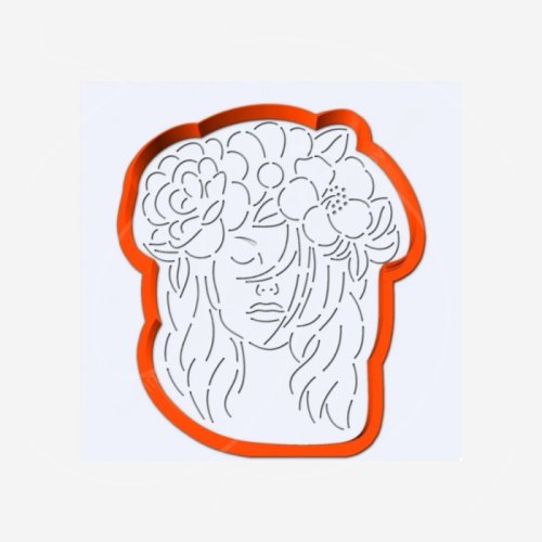 Вырубка пластиковая и трафарет LUBIMOVA "Девушка весна" LC-00010507	