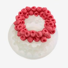 Молд силиконовый "Венок из малины" 8 см 