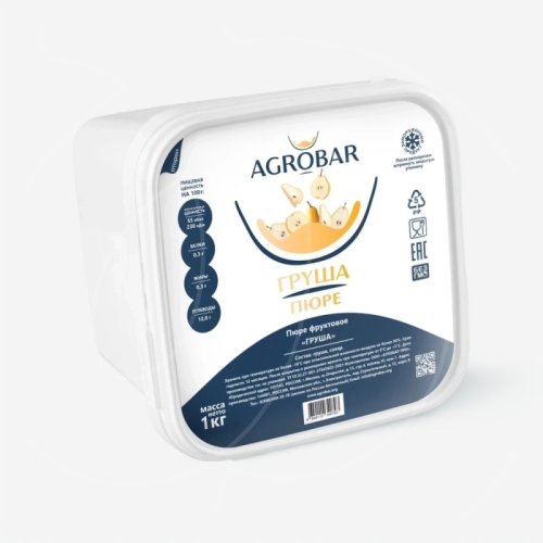 Пюре замороженное AGROBAR Груша 1 кг 