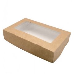Коробка для сладостей с окном крафт 20х12х4 см OSQ Tabox PRO 1000    ECO Tabox PRO 1000  