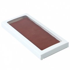 Коробка для шоколадной плитки с окном белая 17х8х1,4 см 5 шт КУ-188