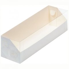 Короб для 6 макарон с пластиковой крышкой Белый 19x5,5x5,5 см