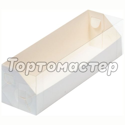 Короб для 6 макарон с пластиковой крышкой Белый 19x5,5x5,5 см 080360 ф