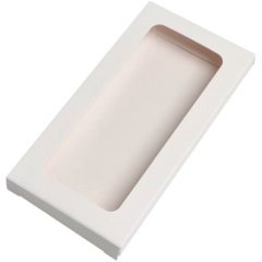 Коробка для шоколадной плитки Белая 16х8х1,5 см ForGenika Chocolate Window White