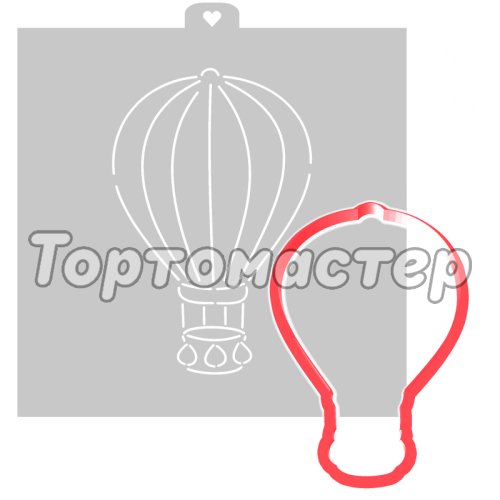 Вырубка пластиковая и трафарет LUBIMOVA Воздушный шар LC-00003719