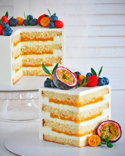 Торт Кокос-манго-маракуйя