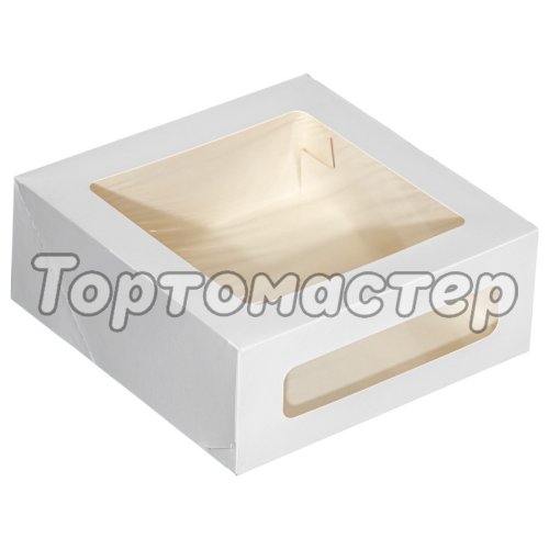 Коробка для торта с окном ForGenika 26х26х10 см ForG CAKE II W W 260*260*100