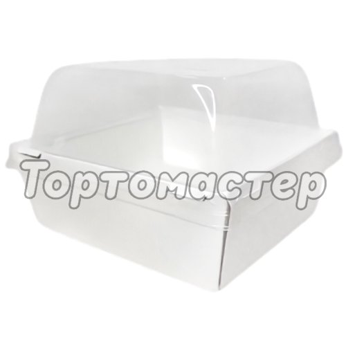 Упаковка для бенто-торта Белая 17,5х17,5х9 см дно 14,5х14,5 см